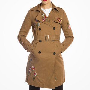 Lindy Bop Embroidered Trenchcoat, Womens 2XL - never worn